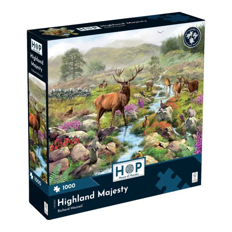 House of Puzzles Hop Highland Majesty 1000 Piece Jigsaw Puzzle