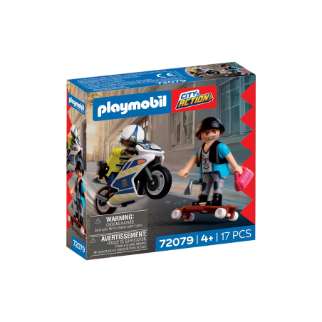Playmobil City Action Police Motorcycle Chase 72079