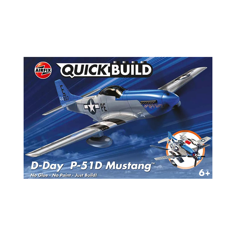 Airfix Quick Build D-Day Mustang P-51D Model Kit  6+