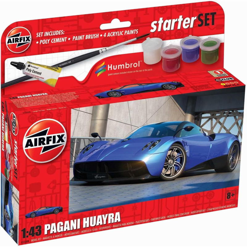 Airfix Starter Set - A55008 Pagani Huayra Model Building Kit 8+
