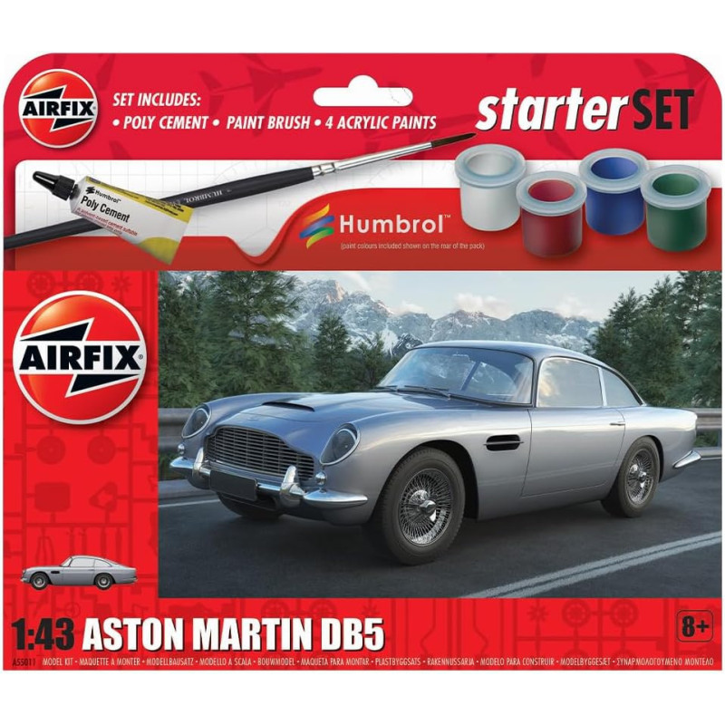 Airfix Starter Set - A55011 Aston Martin DB5 Model Building Kit 8+