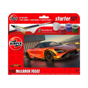 Airfix Starter Set - A55006 McLaren 765 Model Building Kit 8+