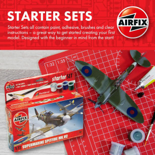 Airfix Starter Set - A55014 Messerschmitt Bf 109F-4 Model Building Kit 8+