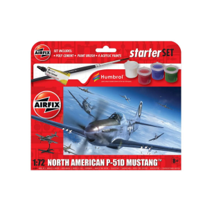 Airfix Starter Set - A55013 North American P-51D Mustang Model Building Kit 8+