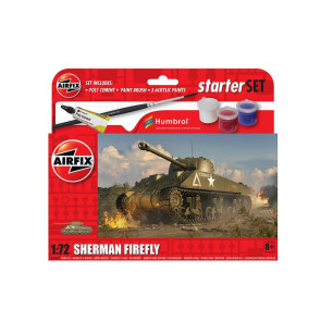 Airfix Starter Set - A55003 Sherman Firefly Model Building Kit 8+