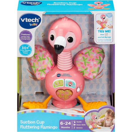 VTech Baby Suction Cup Fluttering Flamingo Sensory Toy