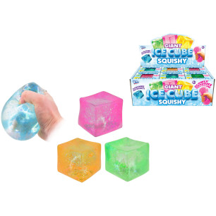 Giant Glittery Ice Cube Squishy Sensory Toy Assortment by KTL