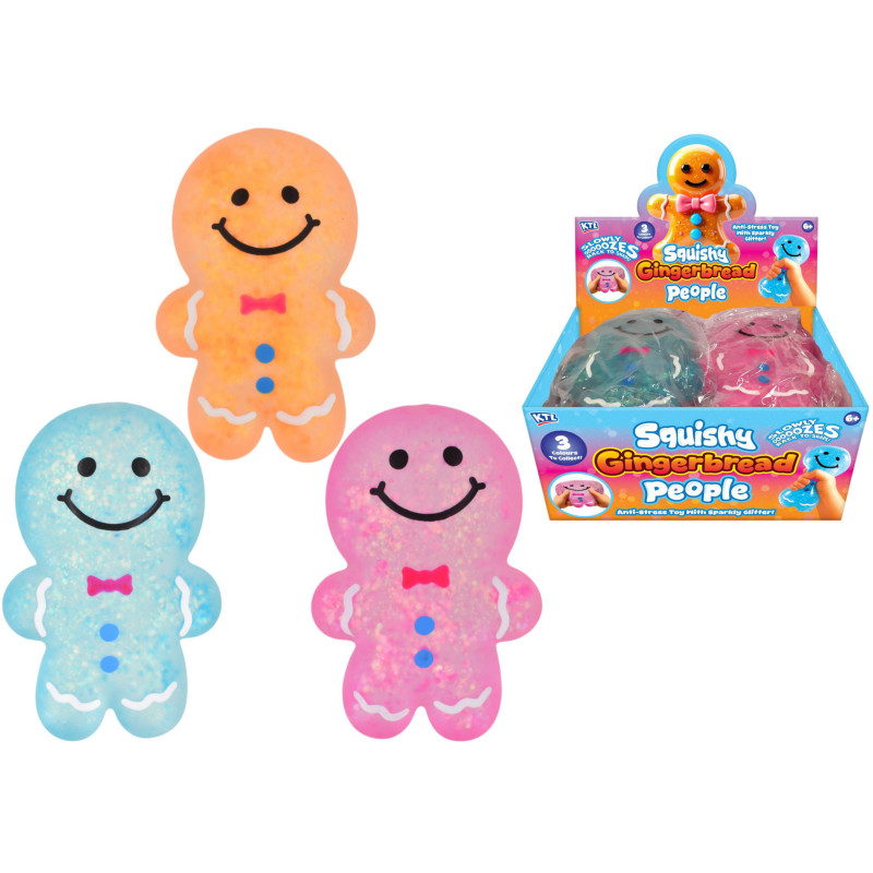 Giant Glittery Gingerbread People Squishy Assortment by KTL Giant Glittery Gingerbread People Squishy Assortment by KTL