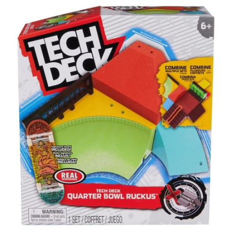 Tech Deck - Quarter Bowl Ruckus Creator Customisable and Buildable Ramp Set